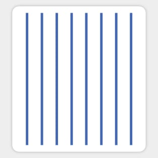 Narrow blue and white stripes Sticker